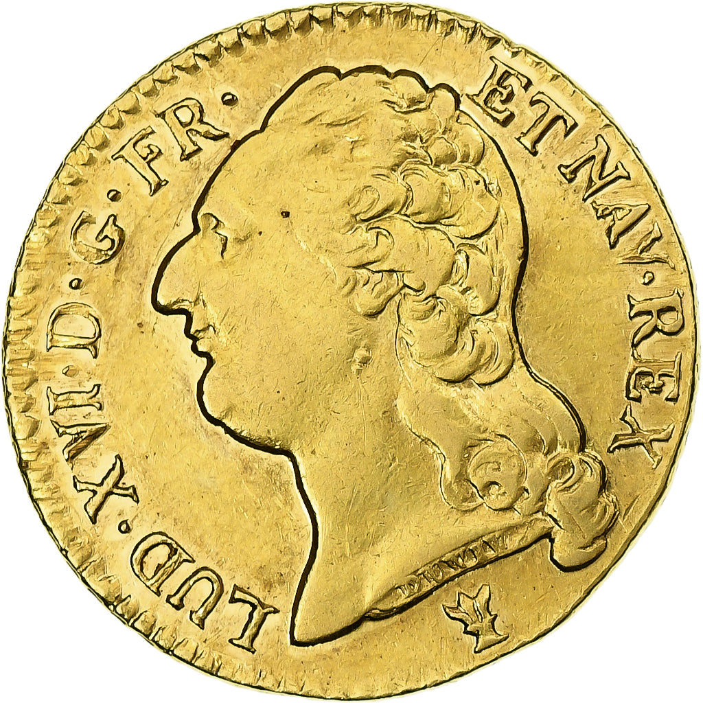France, Louis XVI, Louis d'or à la tête nue, 1786, Limoges, Gold, EF(40-45)