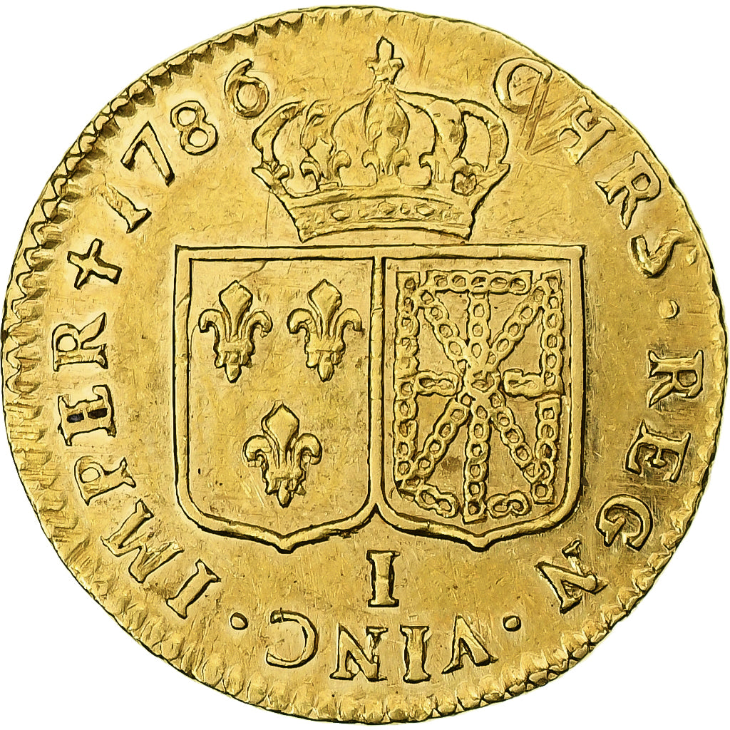 France, Louis XVI, Louis d'or à la tête nue, 1786, Limoges, Gold, EF(40-45)