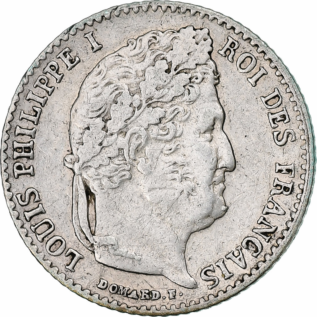 França, Louis-Philippe I, 1/4 Franc, 1832, Paris, Prata, EF(40-45), Gadoury:355