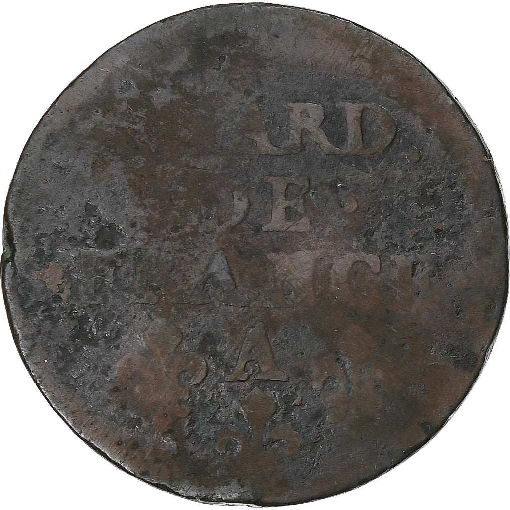 França, Louis XIV, Liard de France, 1657, Corbeil, Cobre, VG(8-10), C2G:24
