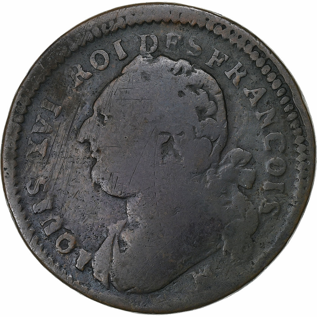 Frankreich, Louis XVI, 12 Deniers, 1792⸱4, Marseille, Kupfer, SGE+, Gadoury:15