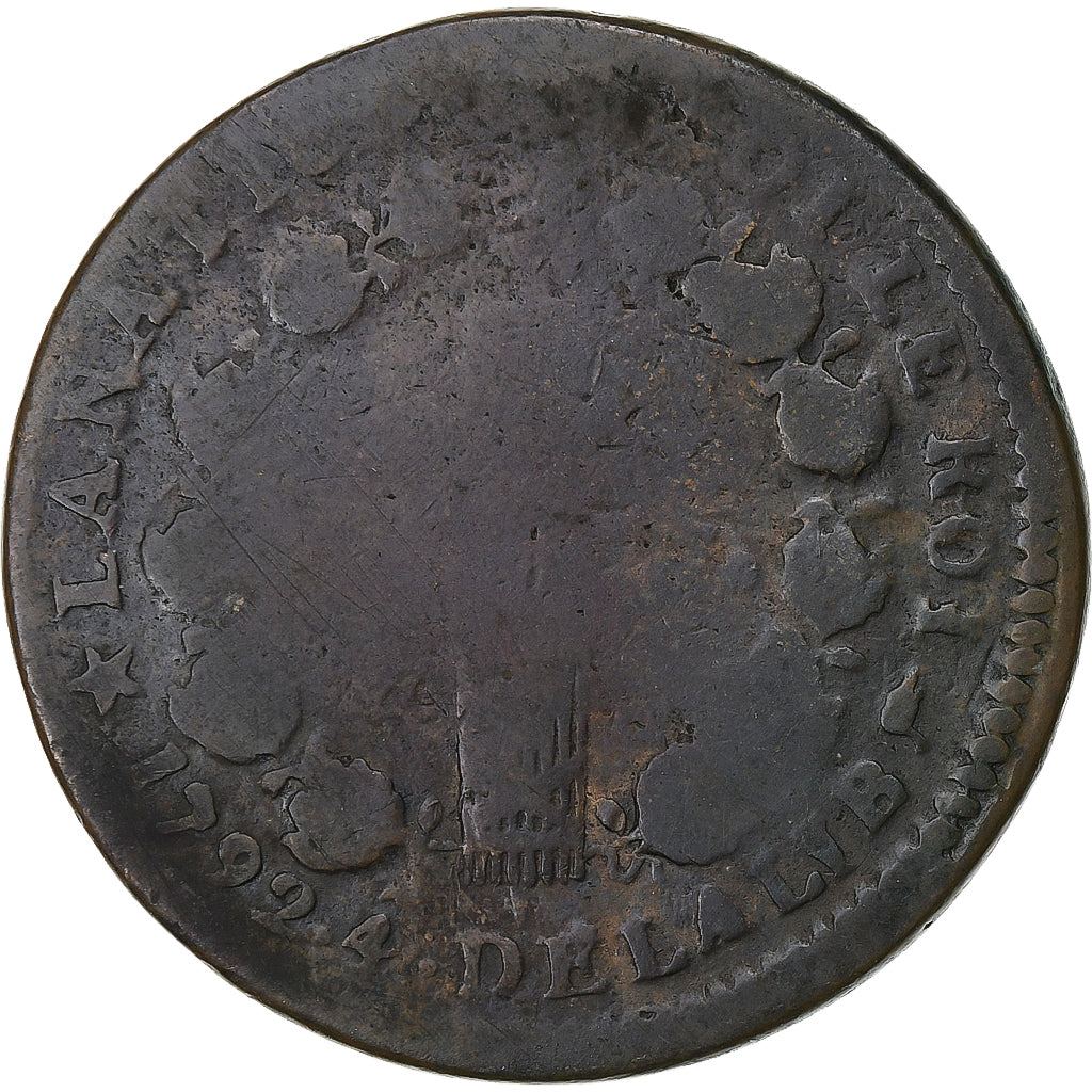 Frankreich, Louis XVI, 12 Deniers, 1792⸱4, Marseille, Kupfer, SGE+, Gadoury:15