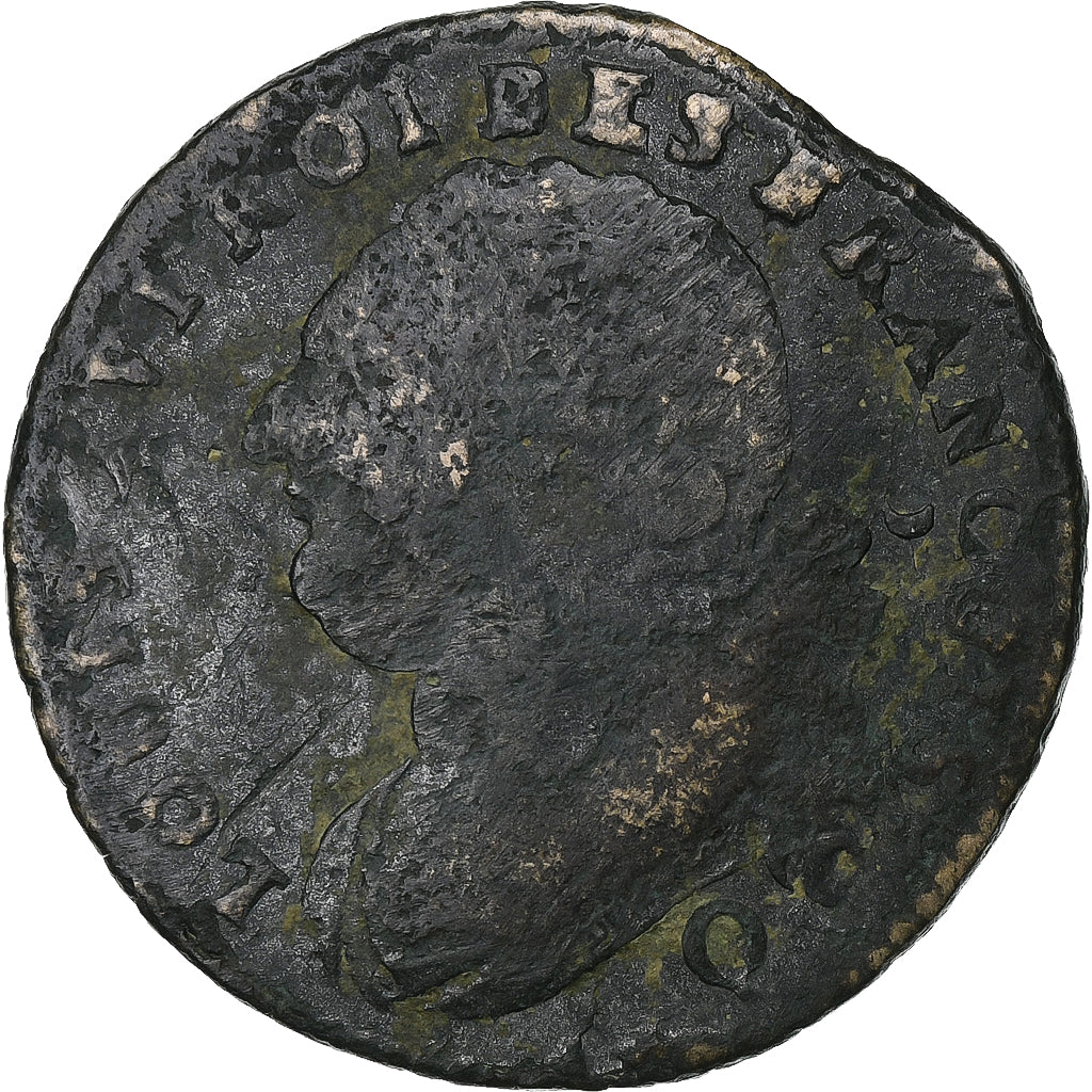 Frankreich, Louis XVI, 12 Deniers, 1792⸱4, Perpignan, Kupfer, SGE+, Gadoury:15
