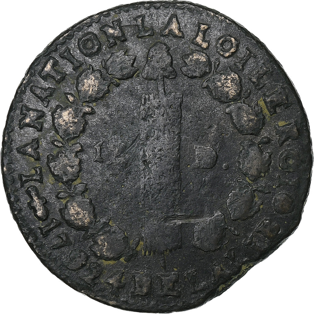 Frankreich, Louis XVI, 12 Deniers, 1792⸱4, Perpignan, Kupfer, SGE+, Gadoury:15