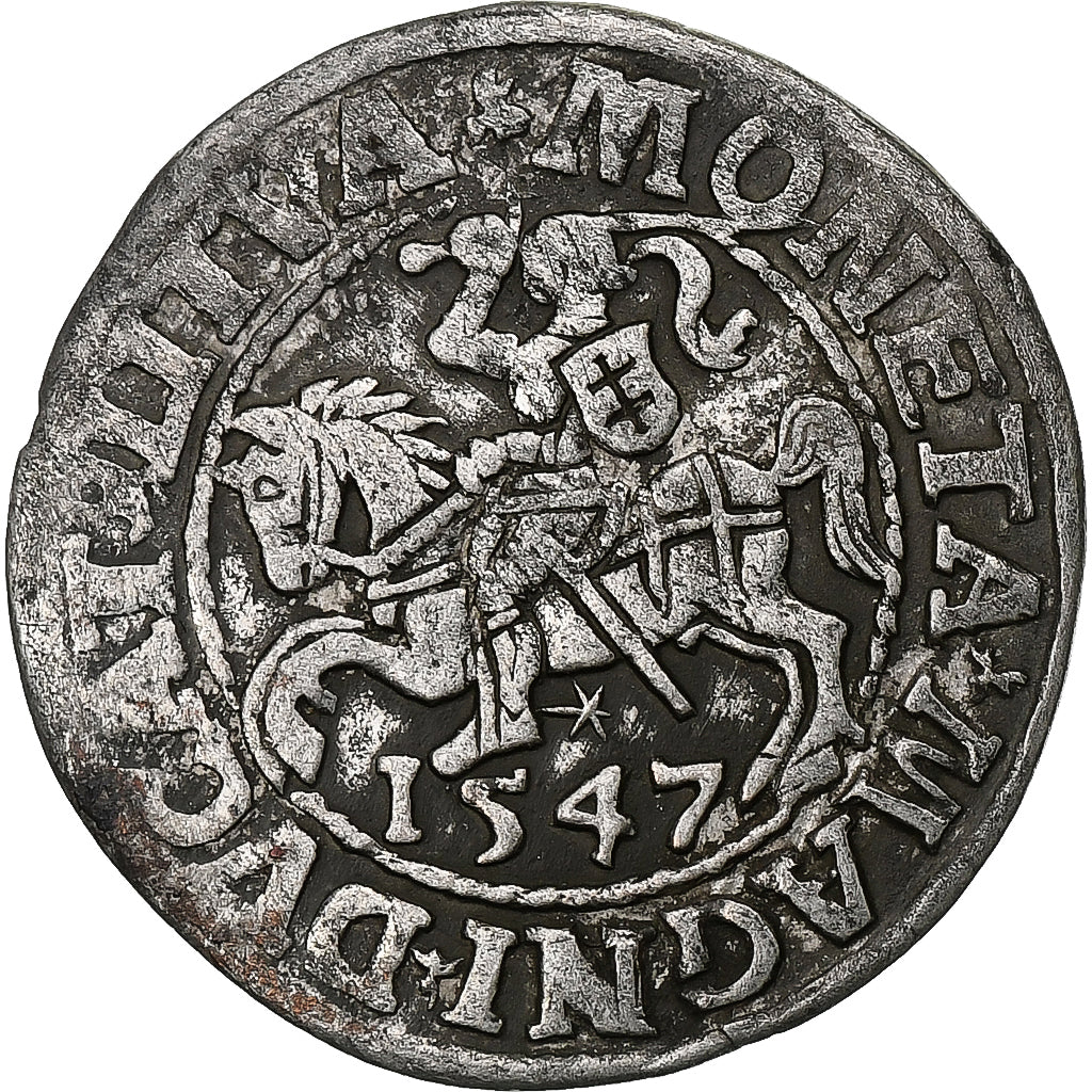 Poland, Kingdom of Poland-Lithuania, Sigismund II, 1/2 Grosz, 1547, Vilnius