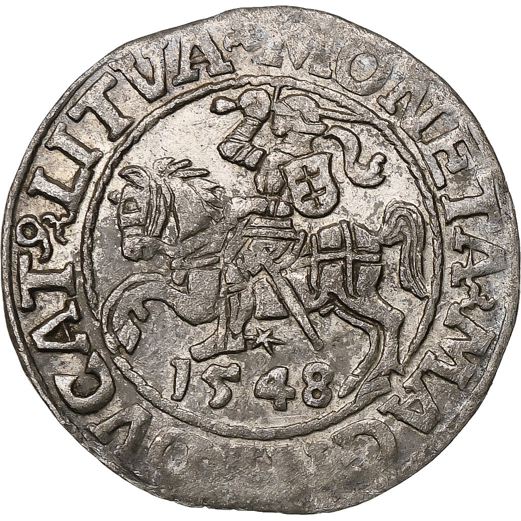 Polen, Kingdom of Poland-Lithuania, Sigismund II, 1/2 Grosz, 1548, Vilnius
