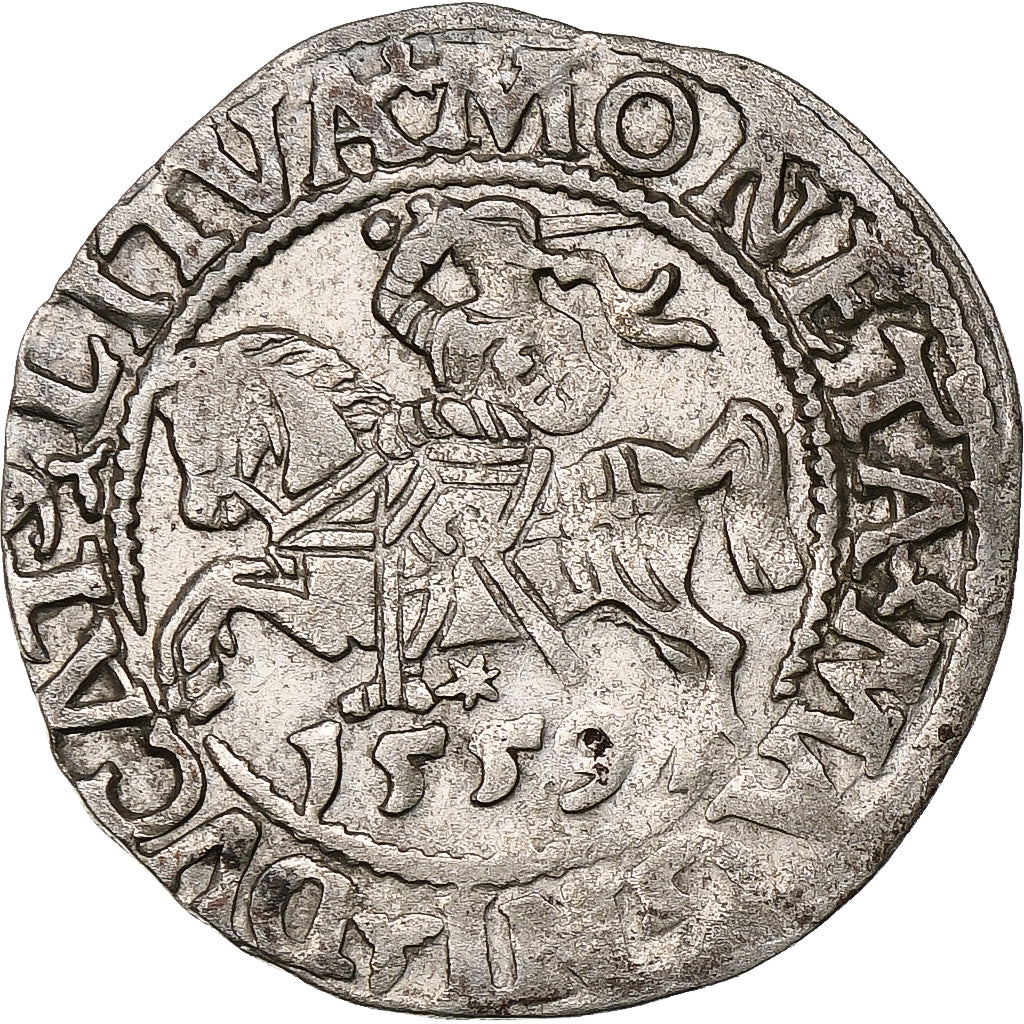 Pologne, Kingdom of Poland-Lithuania, Sigismund II, 1/2 Grosz, 1559, Vilnius