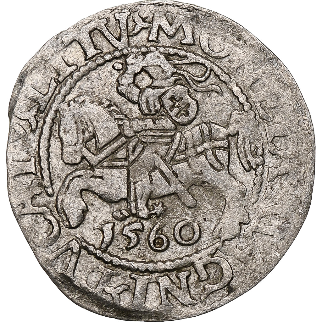 Polonia, Kingdom of Poland-Lithuania, Sigismund II, 1/2 Grosz, 1560, Vilnius