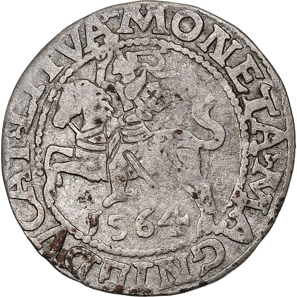 Polska, Kingdom of Poland-Lithuania, Sigismund II, 1/2 Grosz, 1564, Vilnius