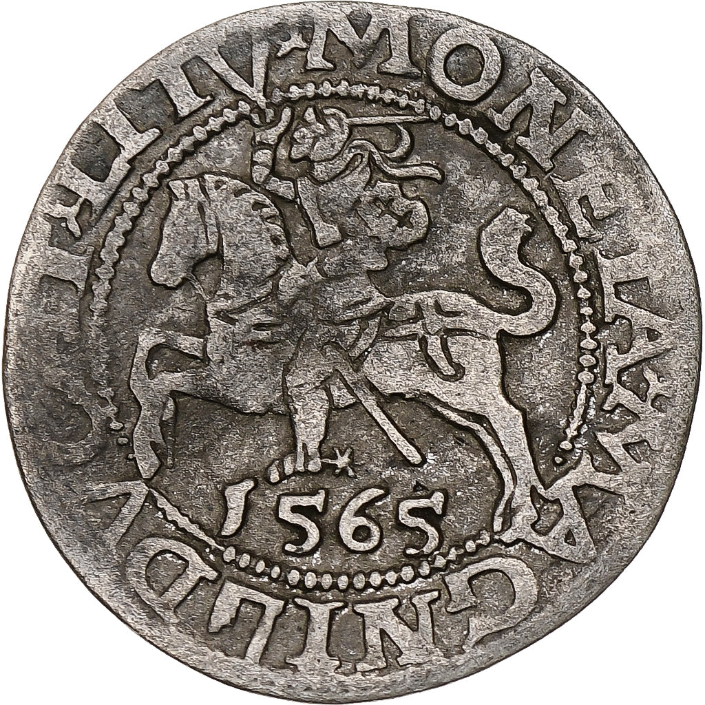 Polónia, Kingdom of Poland-Lithuania, Sigismund II, 1/2 Grosz, 1565, Vilnius
