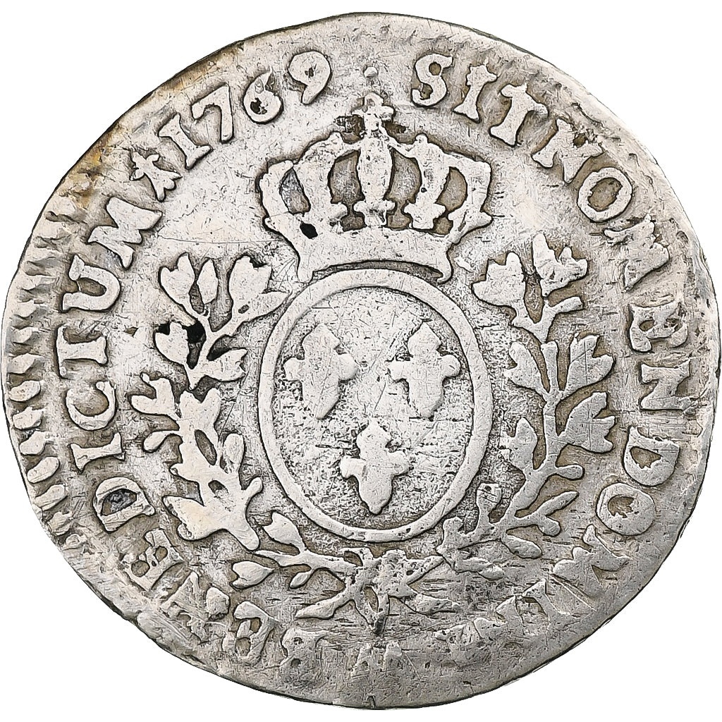 Francia, Louis XV, 1/10 Écu au bandeau, 1769, Metz, Plata, BC+, Gadoury:292