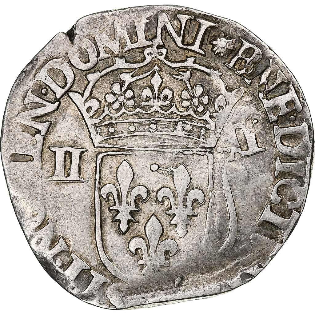 France, Henri III, 1/4 d'écu à la croix de face, Date incertaine, Nantes