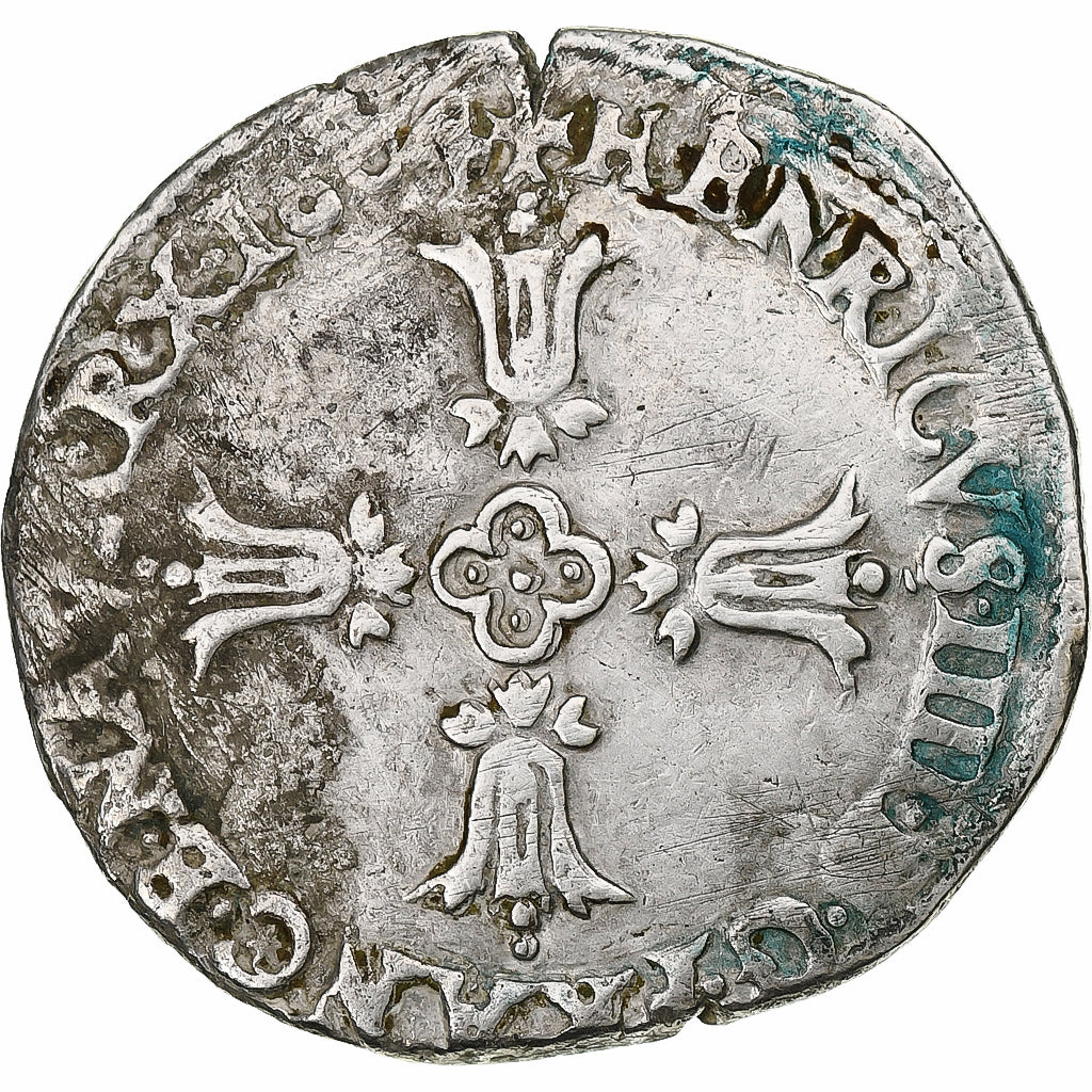 Francja, Henri IV, 1/4 Ecu, 1604, Bayonne, Srebro, VF(30-35), Gadoury:597