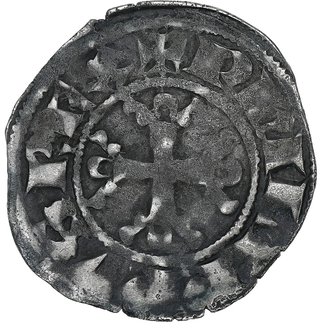 Francja, Philip IV, Double Parisis, 1295-1303, Paris, Bilon, VF(30-35)