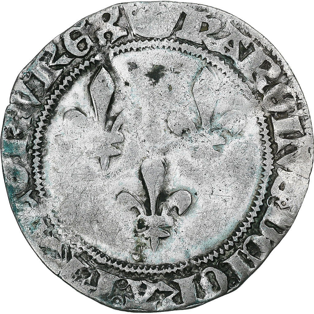 Francia, Charles VII, Double Gros, 1427-1429, Tournai, Biglione, MB
