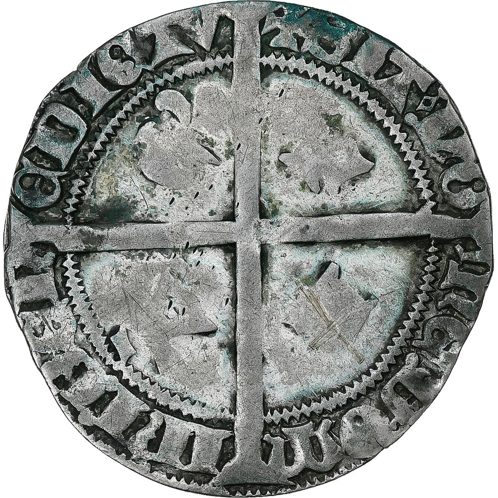 Francia, Charles VII, Double Gros, 1427-1429, Tournai, Biglione, MB