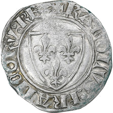 France, Charles VI, Blanc Guénar, 1380-1422, Cremieu, Billon, EF(40-45)