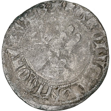 France, Charles VII, Petit Blanc aux 3 lis, 1422-1461, Uncertain mint, Billon