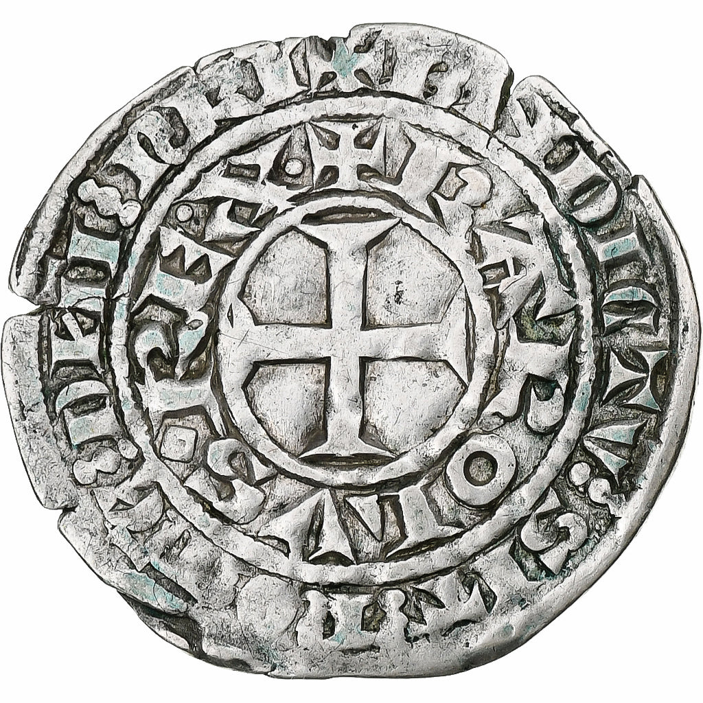 Francja, Charles IV, Maille Blanche, 1322-1328, Srebro, EF(40-45), Duplessy:243A