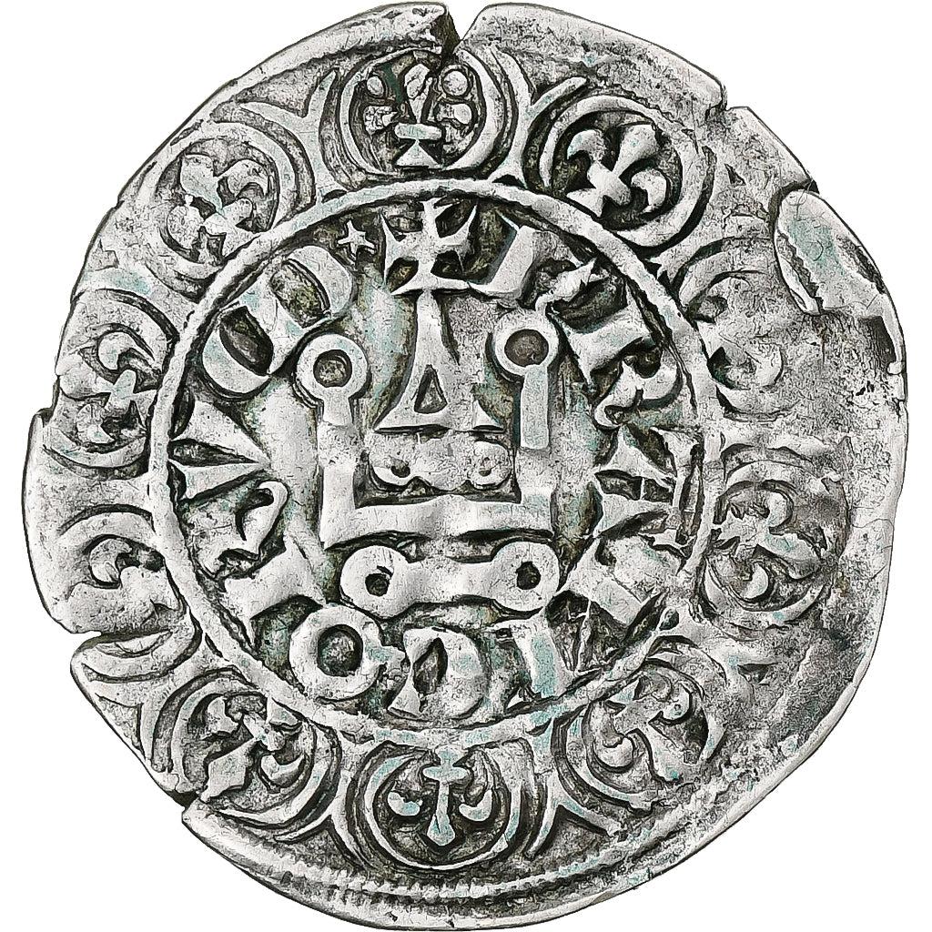 Francja, Charles IV, Maille Blanche, 1322-1328, Srebro, EF(40-45), Duplessy:243A