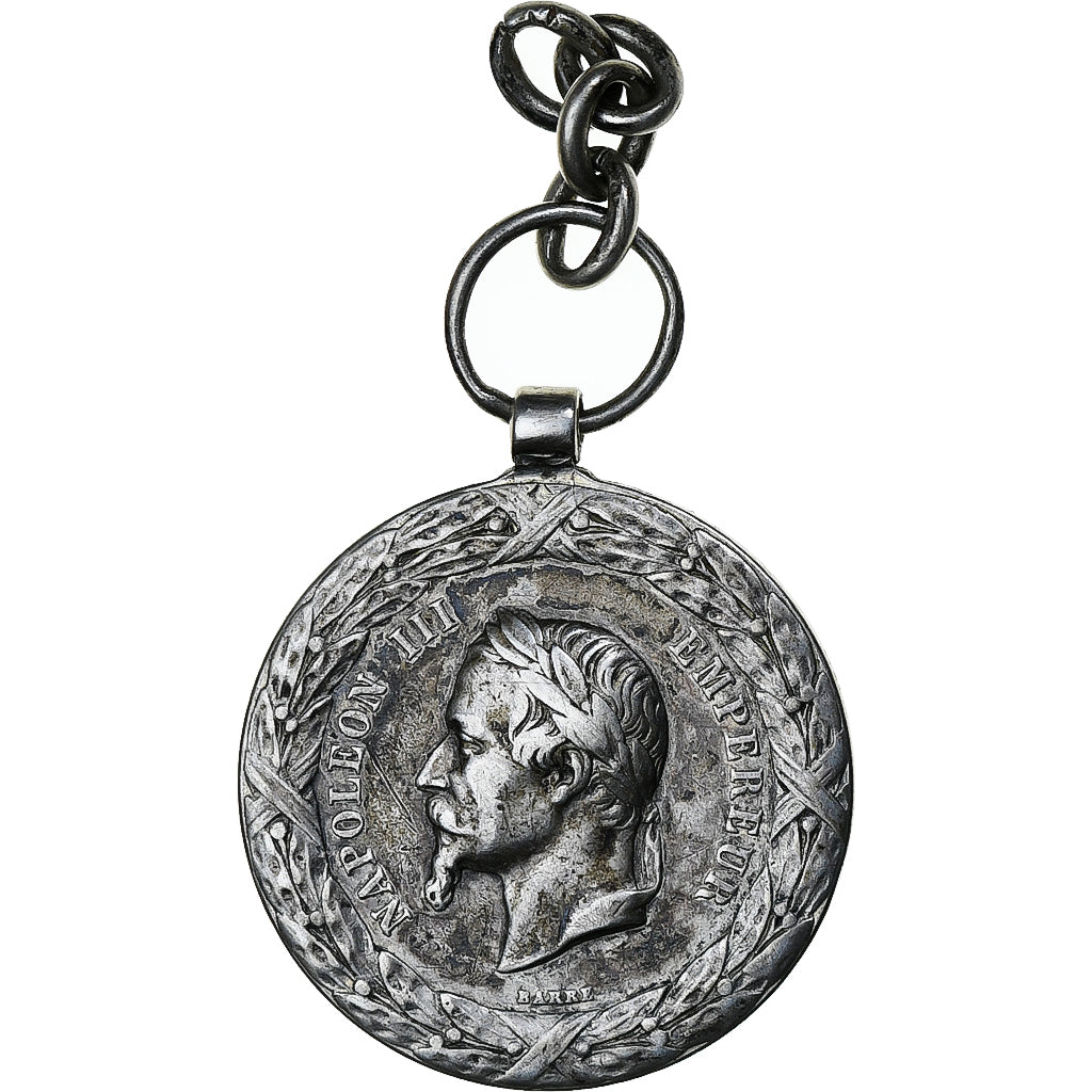 France, Medal, Napoléon III, Expédition du Méxique, 1862-1863, Silver