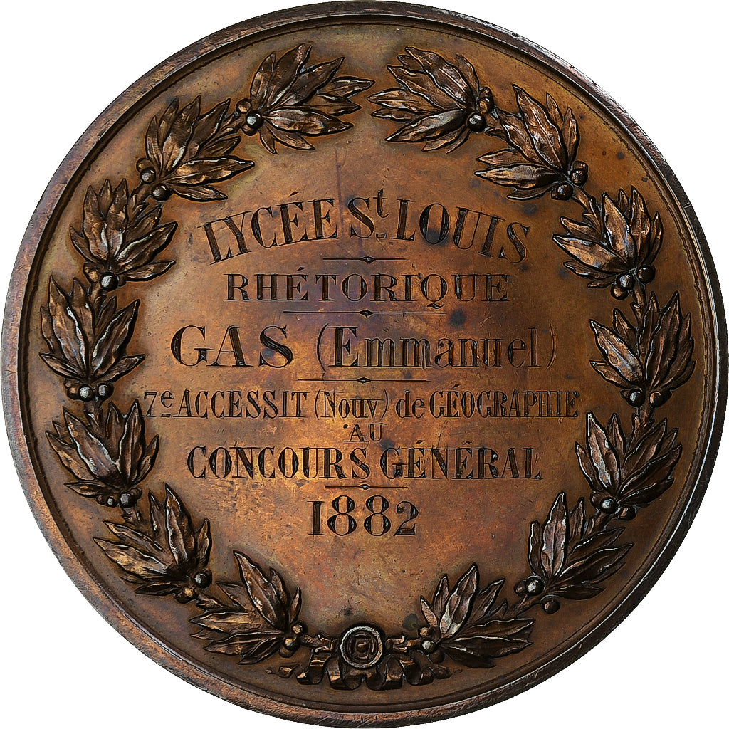 France, Medal, Concours général, Lycée Saint-Louis, Rhétorique, 1882