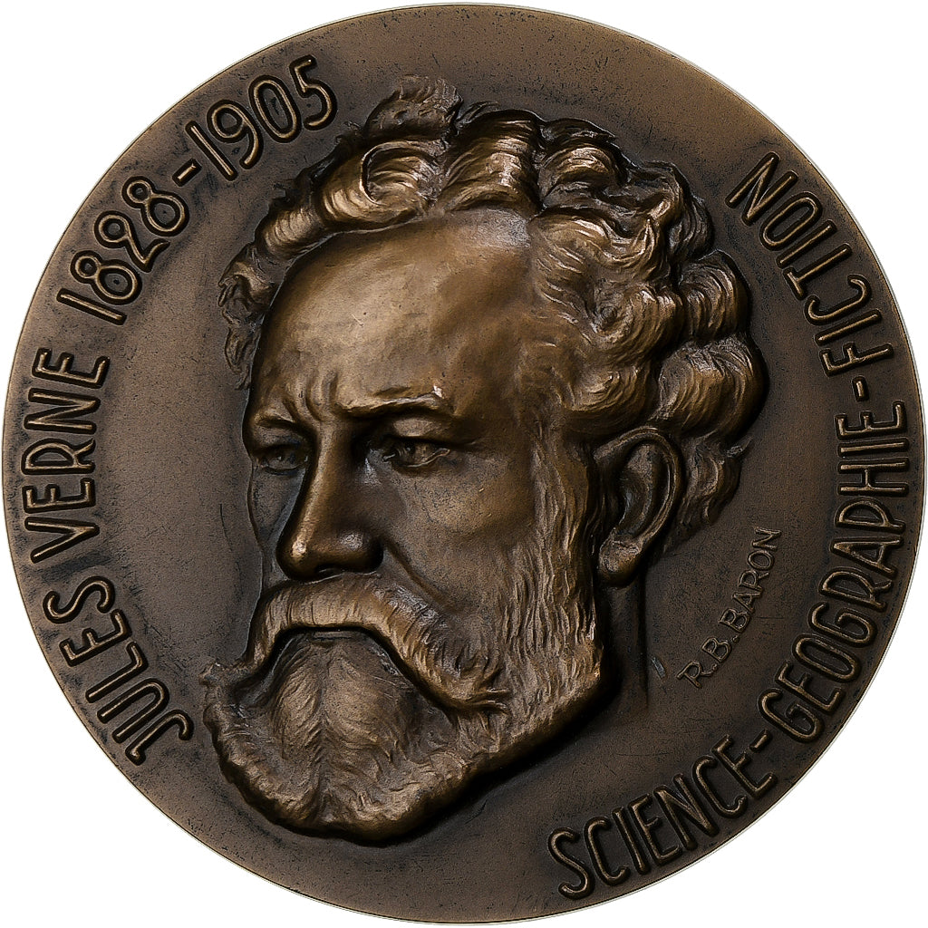 France, Médaille, Jules Verne, Voyages, n.d., Bronze, SPL