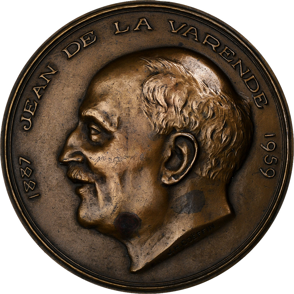 France, Medal, Hommage à Jean de la Varende, n.d., Bronze, MS(60-62)