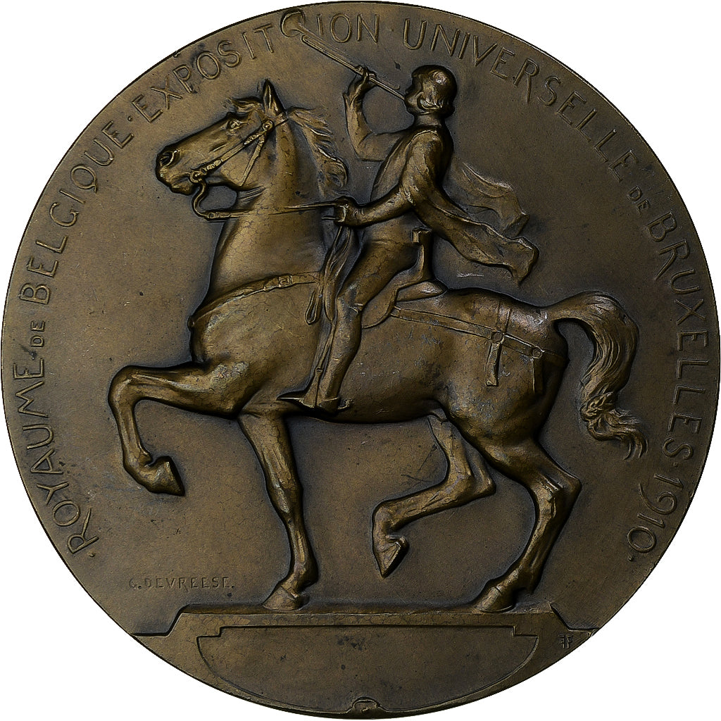 Belgium, Medal, Exposition Universelle de Bruxellles, 1910, Bronze, Devreese