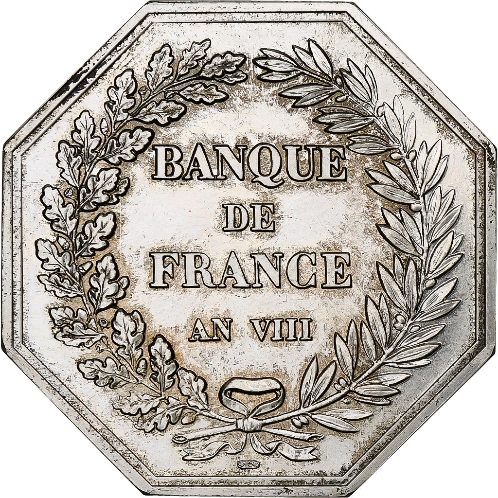 França, medalha, Banque de France, An VIII, 2000, Prata, Nova cunhagem