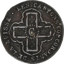 Switzerland, VAUD, 1 Batz, 1829, Billon, EF(40-45)