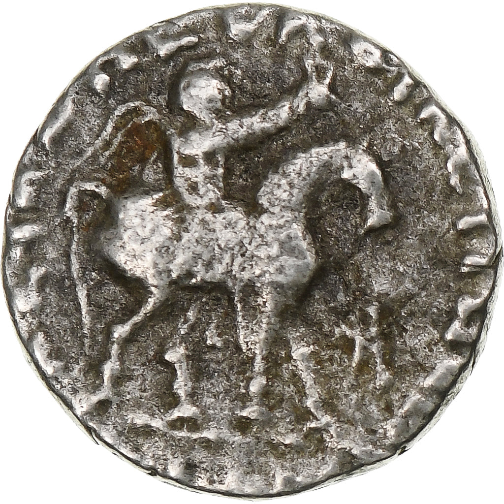 Indo-Scythian Kingdom, Azes I, Drachm, ca. 58-12 BC, Taxila, Silver, EF(40-45)