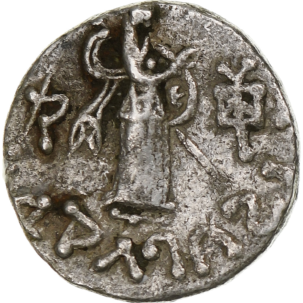 Royaume Indo-Scythe, Azes I, Drachme, ca. 58-12 BC, Taxila, Argent, TTB