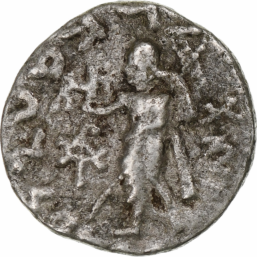 Indo-Scythian Kingdom, Azes I, Drachm, ca. 58-12 BC, Taxila, Silver, EF(40-45)