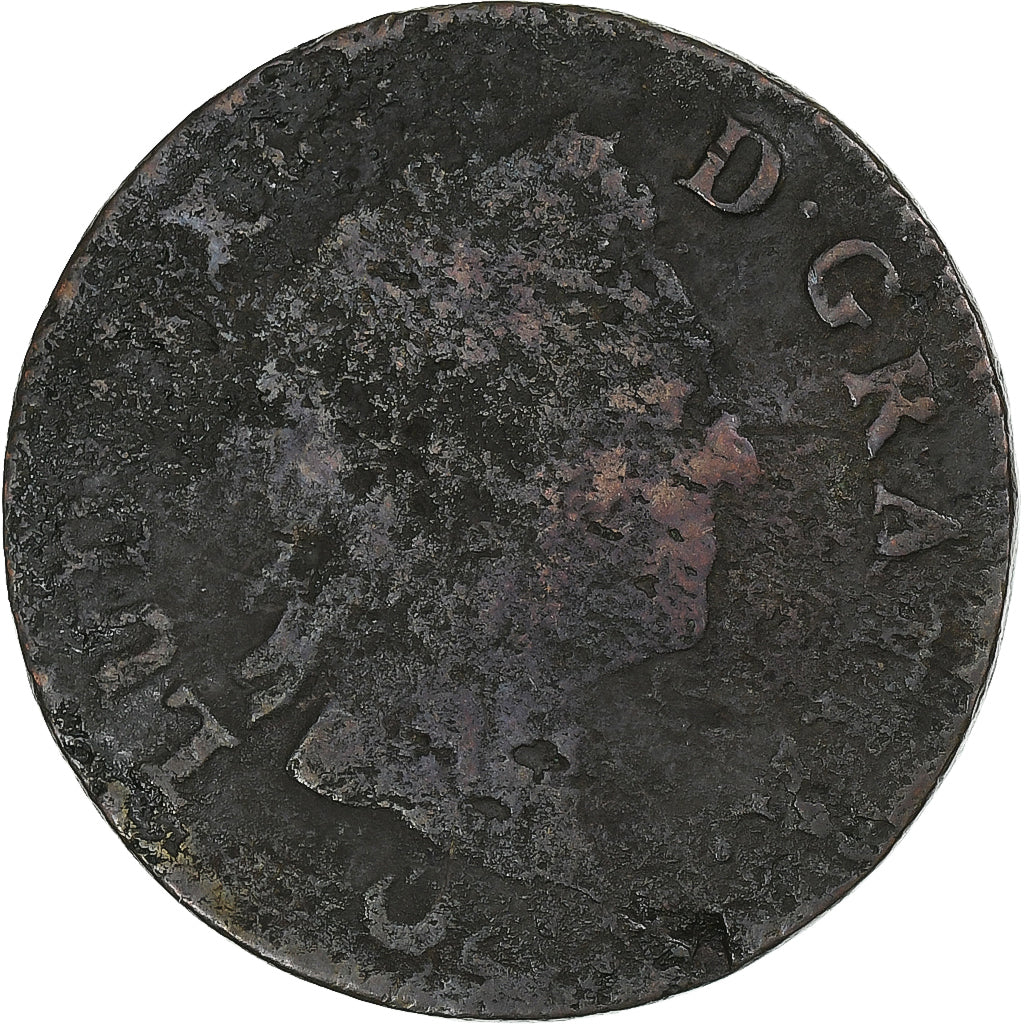 Frankrijk, Louis XV, Sol, 1771, Metz, Koper, ZG+, Gadoury:280