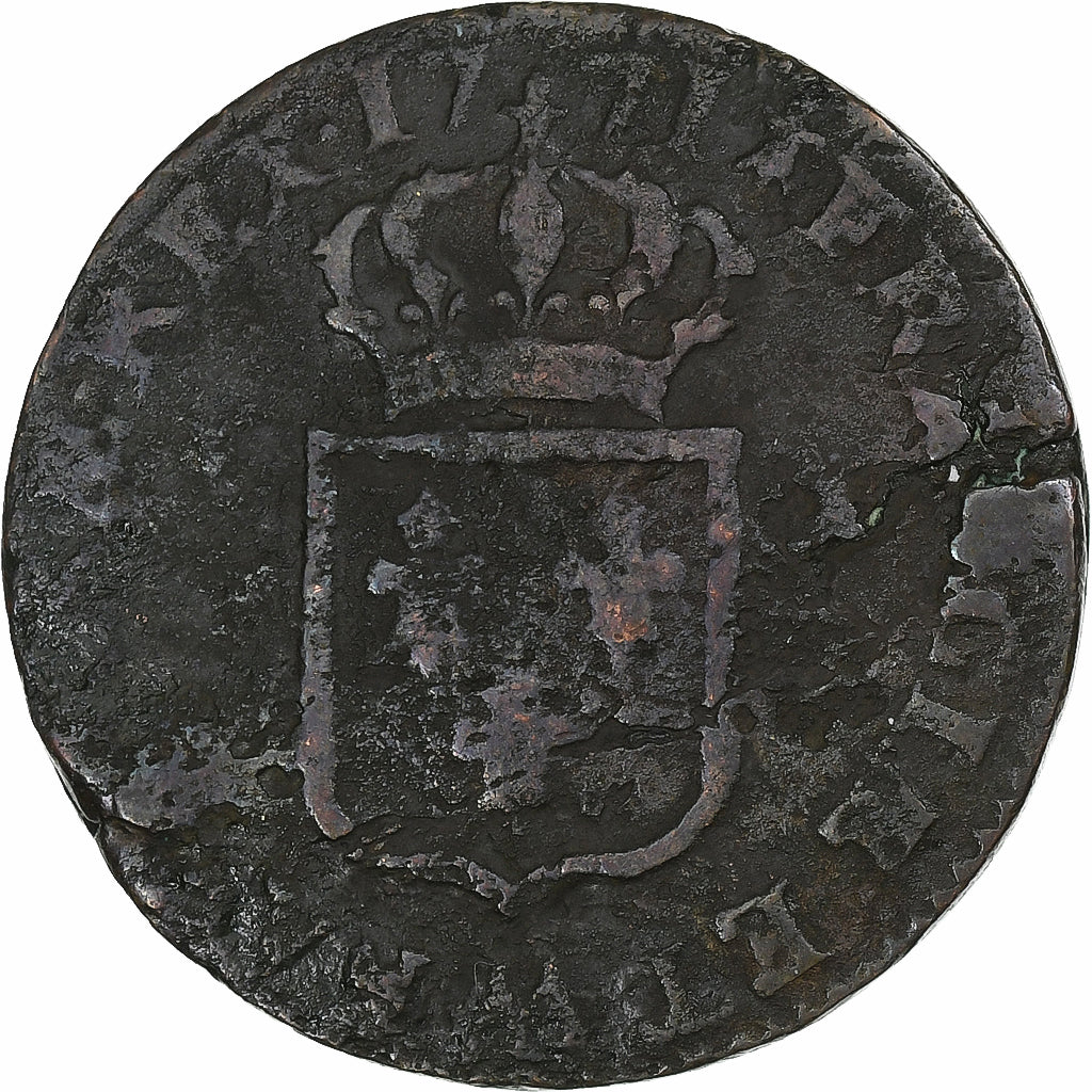 Frankrijk, Louis XV, Sol, 1771, Metz, Koper, ZG+, Gadoury:280
