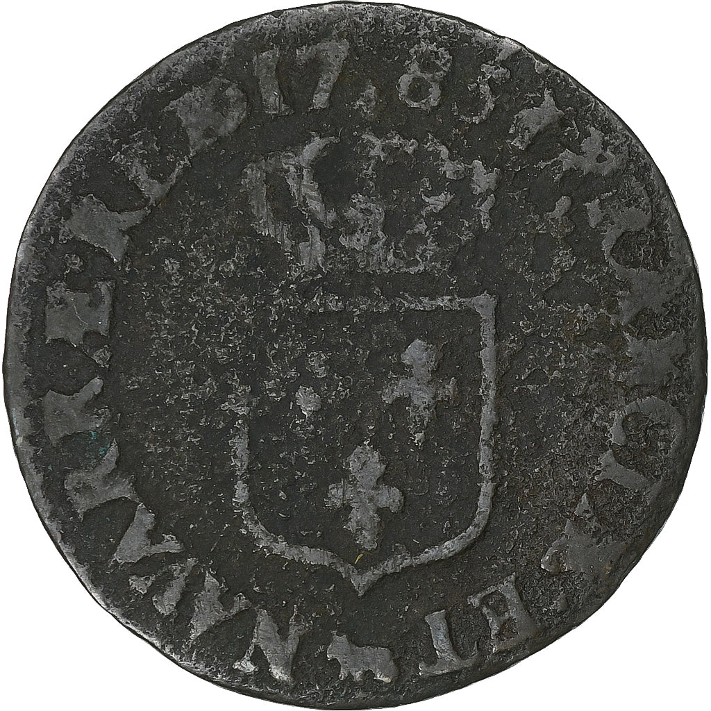 France, Louis XVI, 1/2 Sol de Béarn, 1785, Pau, Cuivre, TB, Gadoury:349a
