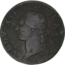 France, Louis XVI, Sol, 1791, Orléans, Copper, F(12-15), Gadoury:350