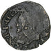 França, Henri III, Double Tournois, 1580, Bayonne, Cobre, EF(40-45)