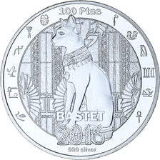 SAHARAWI ARAB DEMOCRATIC REPUBLIC, 100 Pesetas, Bastet, 2016, Proof, silver