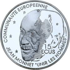 France, 100 Francs-15 Ecus, Jean Monnet, 1992, MDP, Proof, Silver, MS(65-70)