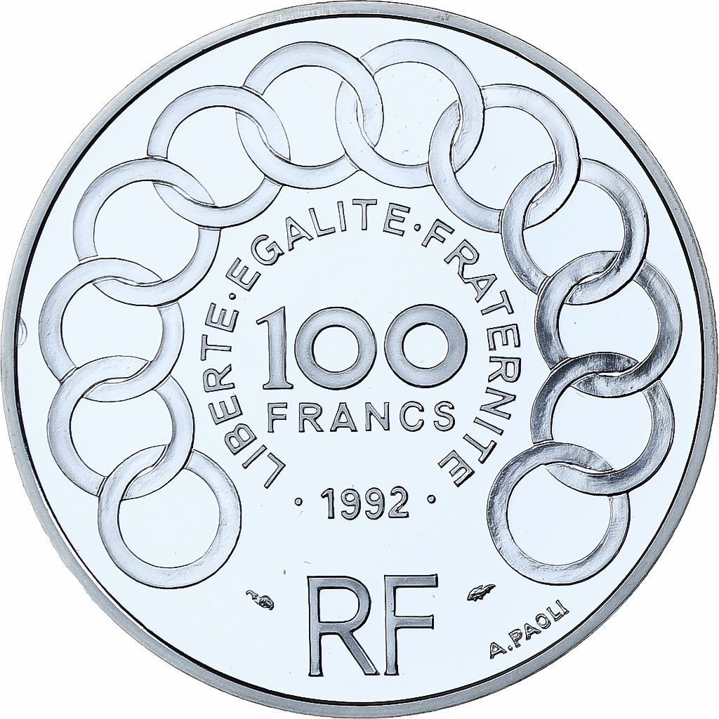Francia, 100 Francs-15 Ecus, Jean Monnet, 1992, MDP, FS, Argento, FDC