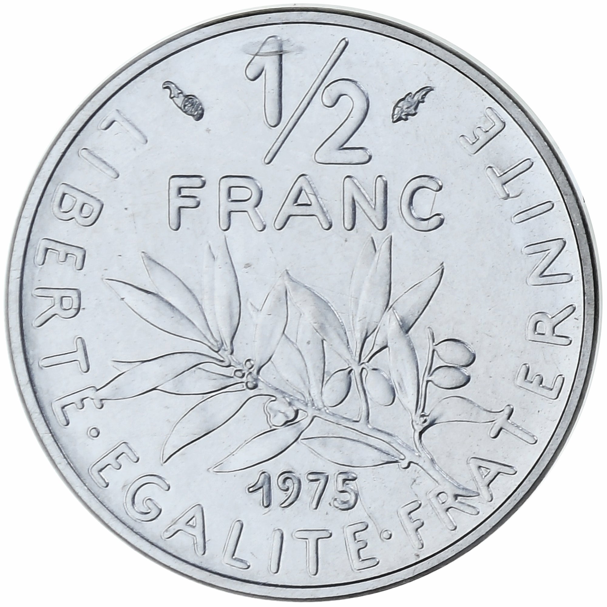 France, 1/2 Franc, Semeuse, 1975, MDP, Piéfort, Silver, MS(65-70)