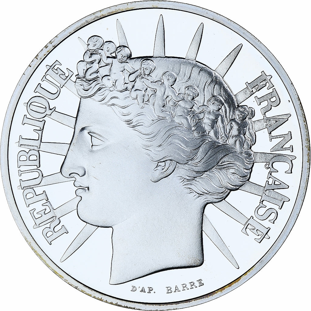 France, 100 Francs, Fraternité, 1988, Paris, Proof, Silver, MS(65-70)