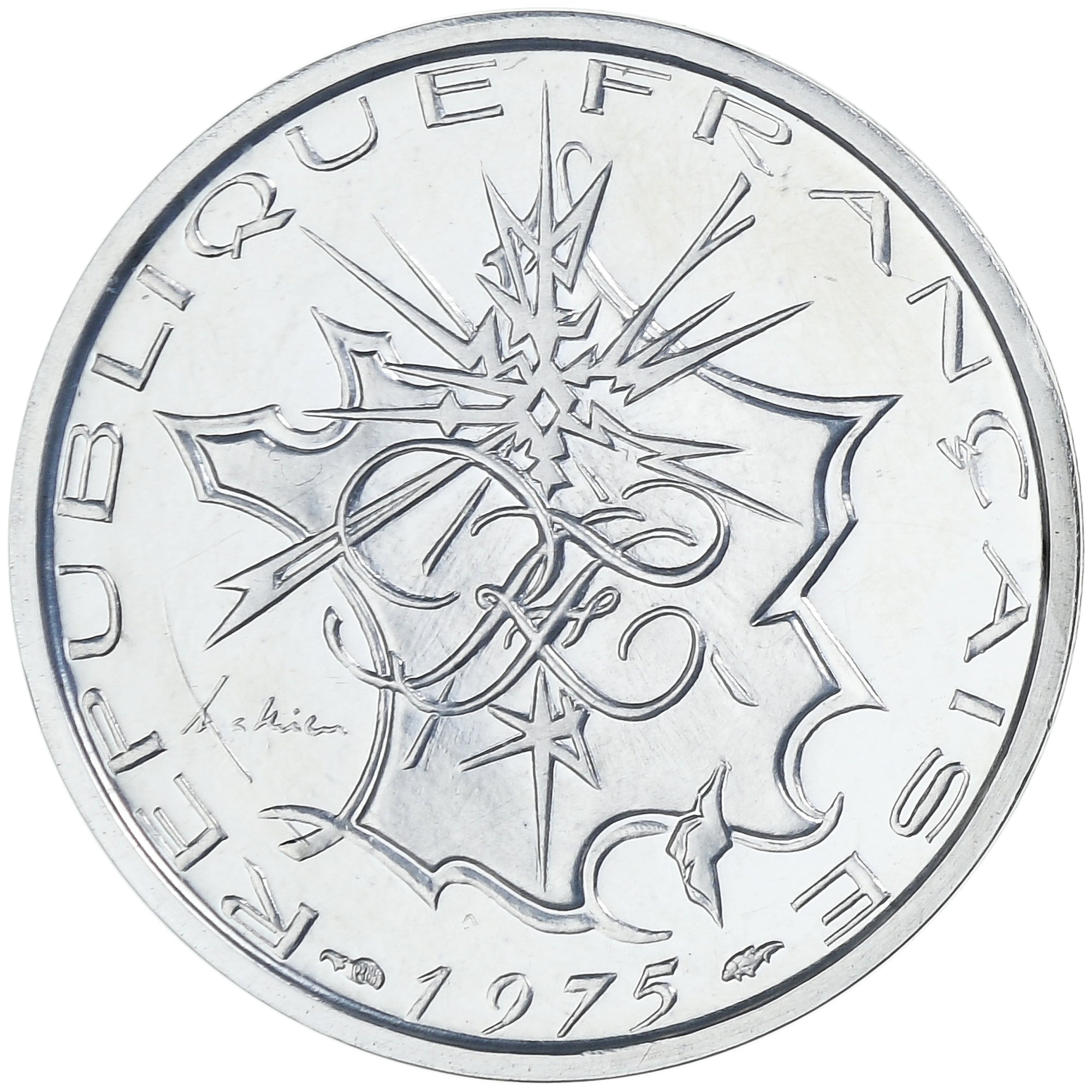 Francia, 10 Francs, Mathieu, 1975, MDP, Piéfort, Plata, FDC, Gadoury:186.P2