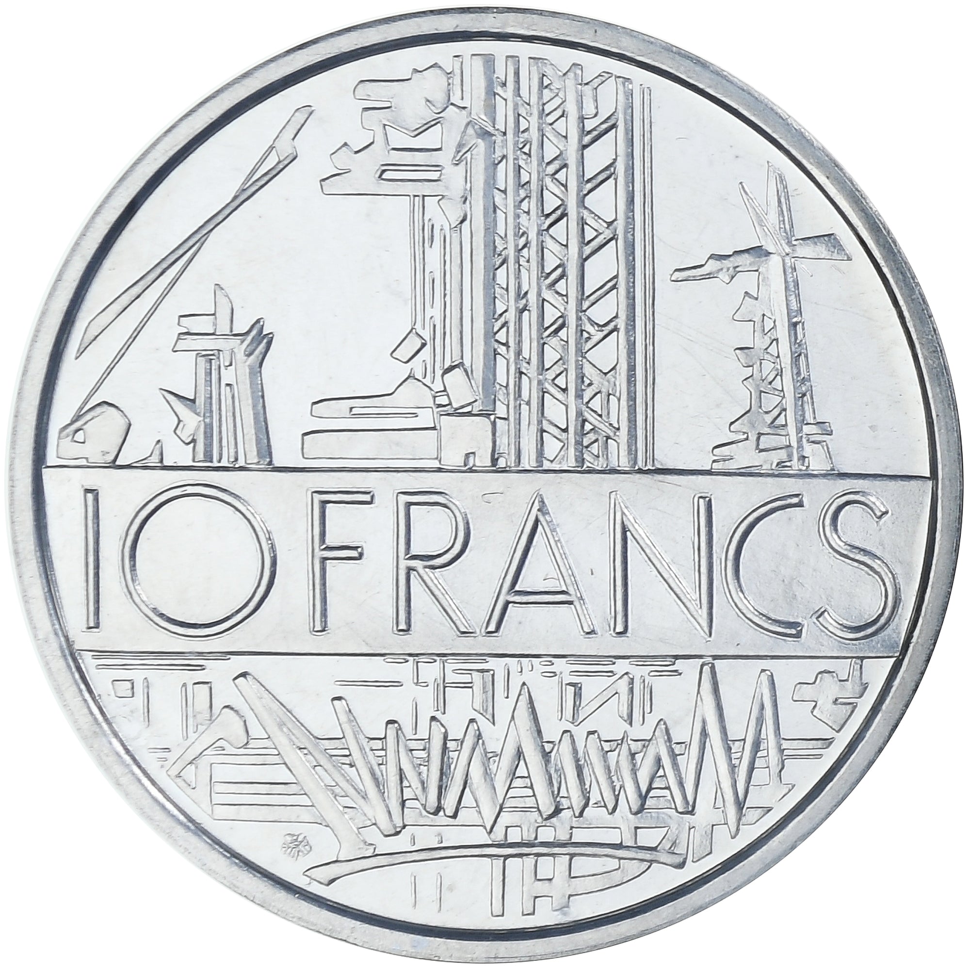 Francia, 10 Francs, Mathieu, 1975, MDP, Piéfort, Plata, FDC, Gadoury:186.P2