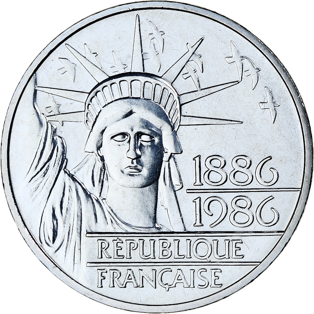 France, 100 Francs, Liberté, 1986, MDP, Piéfort, BU, Argent, FDC