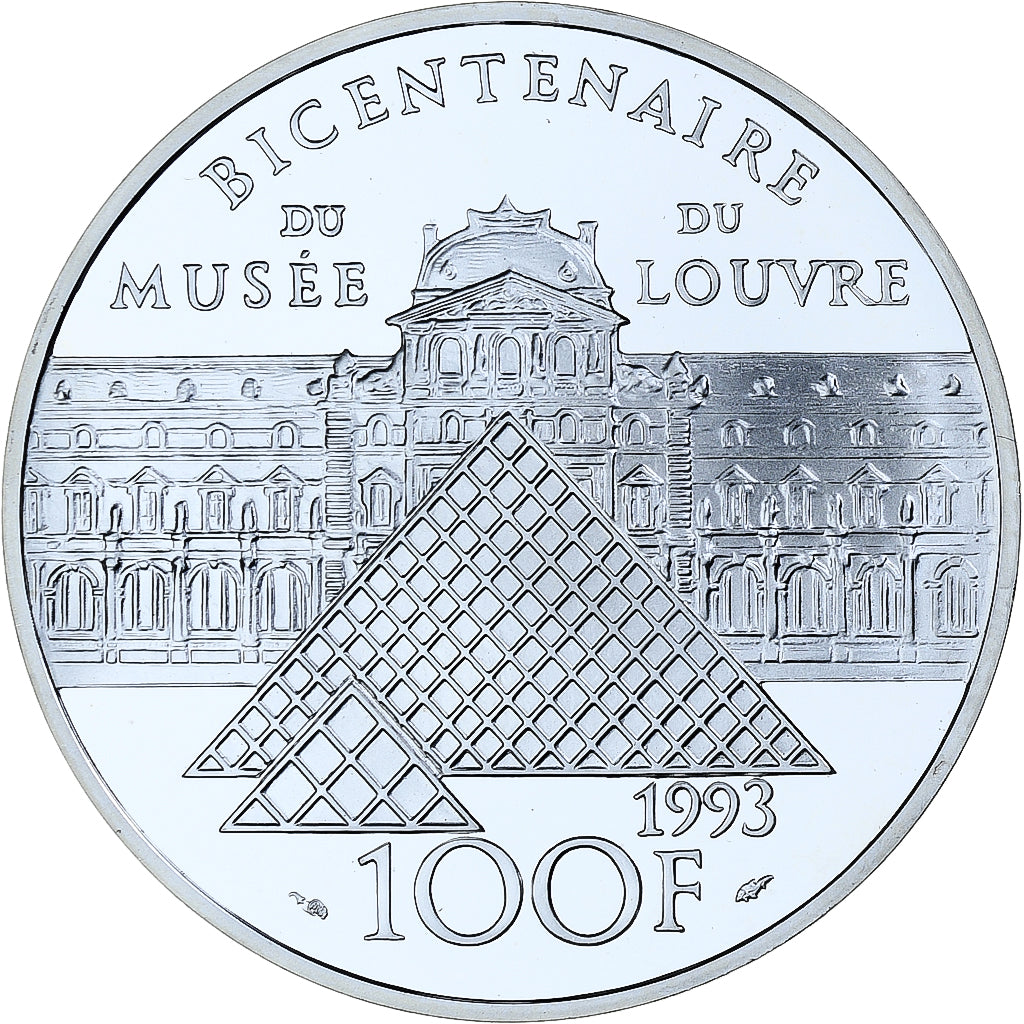 France, 100 Francs, L'Infante Marie-Marguerite, 1993, MDP, BE, Silver, MS(65-70)