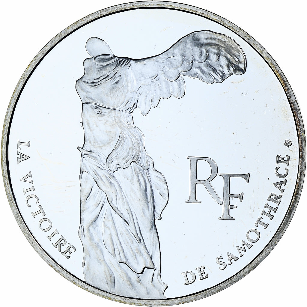 France, 100 Francs, La Victoire de Samothrace, 1993, MDP, BE, Silver, MS(65-70)