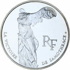 France, 100 Francs, La Victoire de Samothrace, 1993, MDP, BE, Silver, MS(65-70)